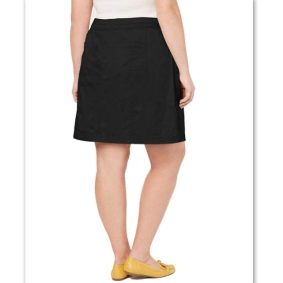 NWT! Karen Scott Macy's Stretchy Skort Black Plus - Picture 2 of 6